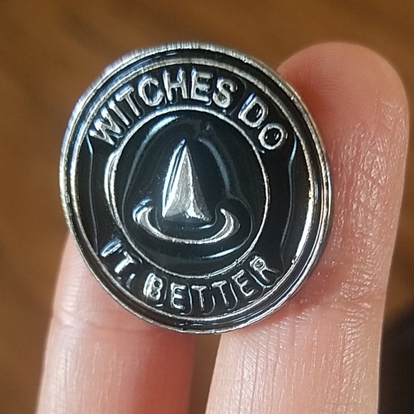 *2 for $13* Witches Do It Better Round Enamel Pin - Picture 2 of 6